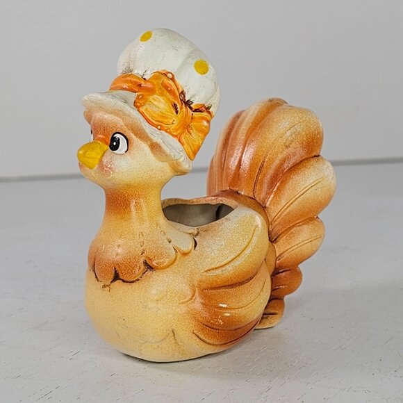 Vintage Josef Originals Turkey Toothpick Holder Miniature Figurine - Picture 7 of 8